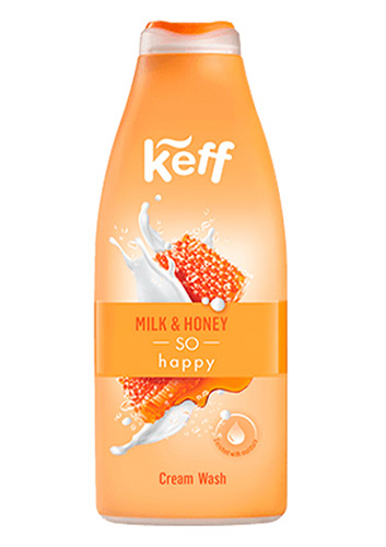 Gel cremos de duș KEFF cu aromă de lapte și miere, 700 ml