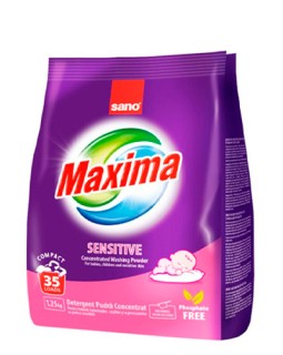 Detergent pudră de rufe Sano Maxima SENSITIVE, 1.25 kg