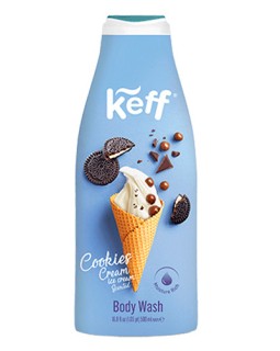 Gel cremos de duș KEFF cu aromă de Cookie Cream, 700 ml