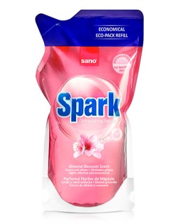 Detergent de vase Sano Spark Almond rezervă, 500 ml