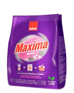 Detergent pudră de rufe Sano Maxima MUSK,  1.25 kg