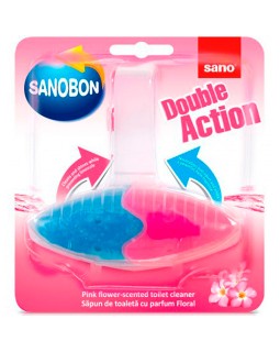 Săpun odorizant WC Sano Bon Double Action Pink, 55 gr