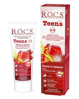 Pastă de dinți R.O.C.S. Teens Coca Cola & Lămâie( 8- 18 ani), 74 g