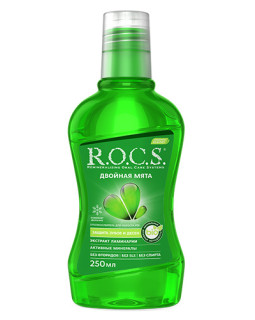 Apă de gură R.O.C.S Mintă dublă, 250 ml