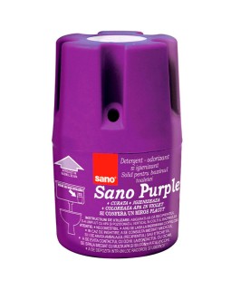 Săpun odorizant WC  pentru rezervorul toaletei Sano Purple, 150 g