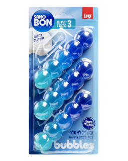 Sapun-gel WC Sanobon Bubbles Ocean, 3x35 g