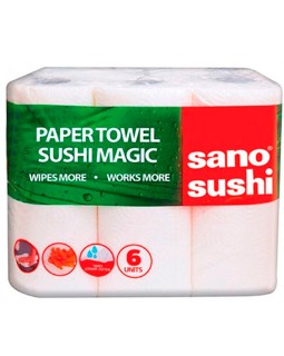 Бумажные полотенца Sano Sushi 6 рулонов
