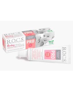Pastă de dinți R.O.C.S. PRO Protecție minerală și îngrijire blândă (0-3 ani), 45 g