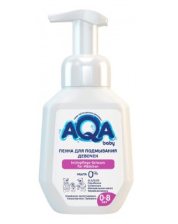 Spumă pentru zona intimă a fetițelor AQA Baby, 250 ml