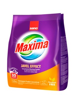 Detergent pudră de rufe cu efect antibacterial Sano Maxima JAVEL, 1.25 kg