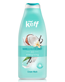 Gel cremos de duș KEFF Vanilla & Coconut, 500 ml