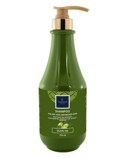 Șampon hidratant pentru par uscat și fragil Famirel cu Centella, Keratină, cu ulei de Masline și Minerale din Marea Moartă, 750 ml