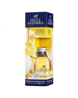 Difuzor de parfum cu bețișoare Vanilla & Manoi Felce Azzurra, 200 ml