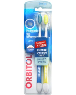 Periuță de dinți Professional 980 Orbitol, 2 buc+ață dentară