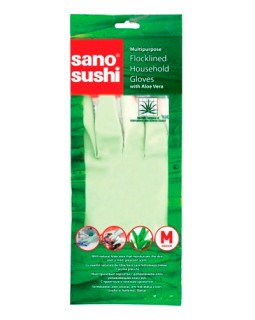 Mănuși de cauciuc Sano Sushi Aloe (mărime M), 1 pereche