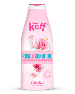 Gel cremos de duș KEFF Rose & Kukui Oil, 500 ml