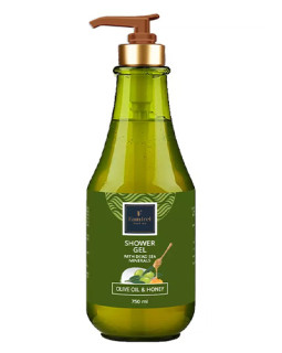 Gel de duș cu ulei de măsline, miere și cu minerale din Marea Moartă Famirel, 750 ml