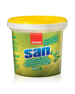 Паста для мытья посуды Sano San Lemon & Aloe Vera, 500 гр