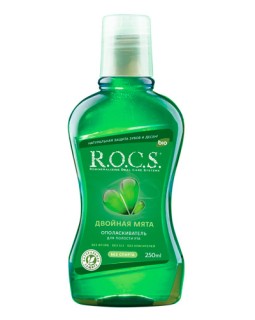 Apă de gură R.O.C.S Mintă dublă, 250 ml