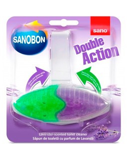 Săpun odorizant WC Sanobon Double Action Lavender, 55 g